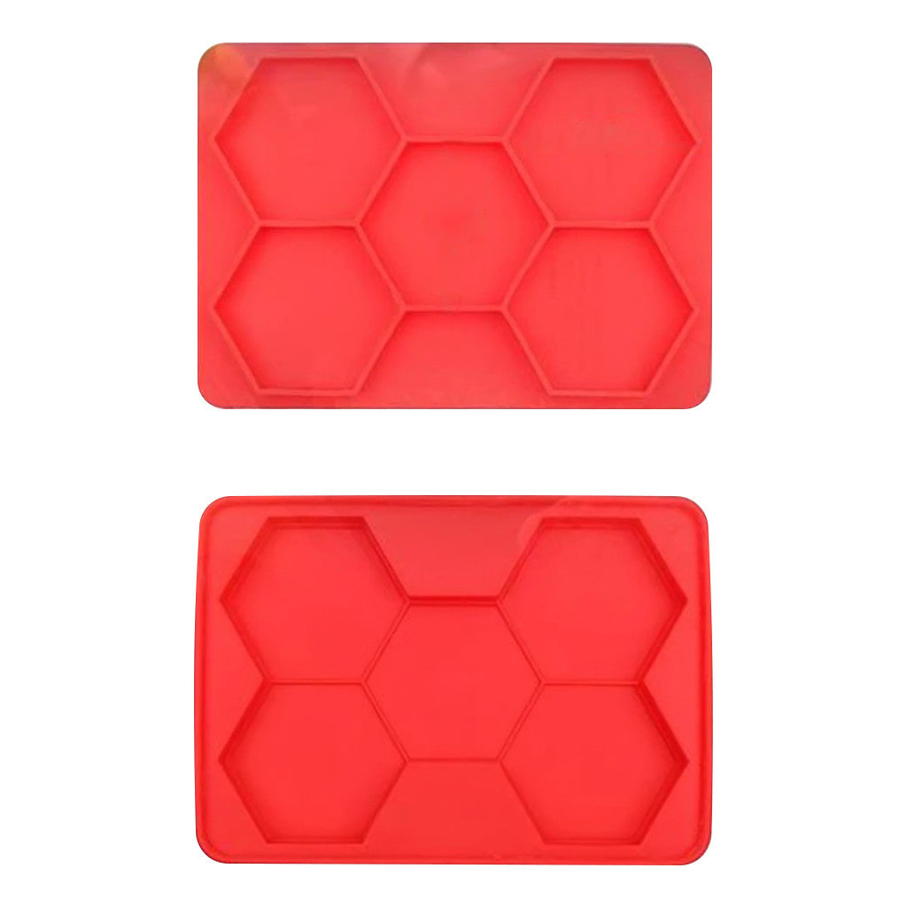 Silicone hexagonal burger mold